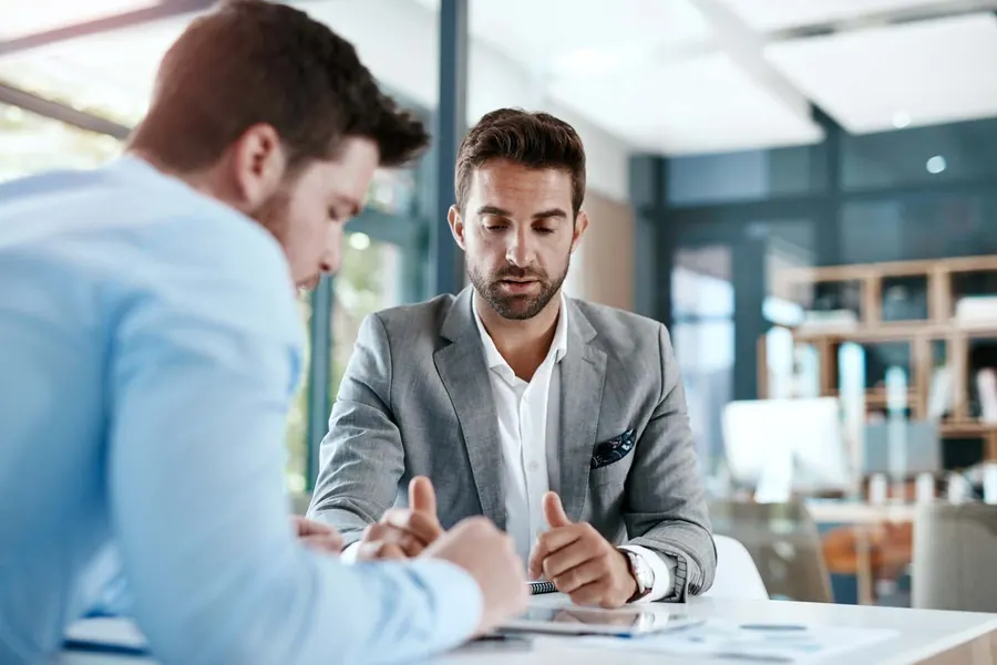 A confidential meeting with a company rescue adviser
